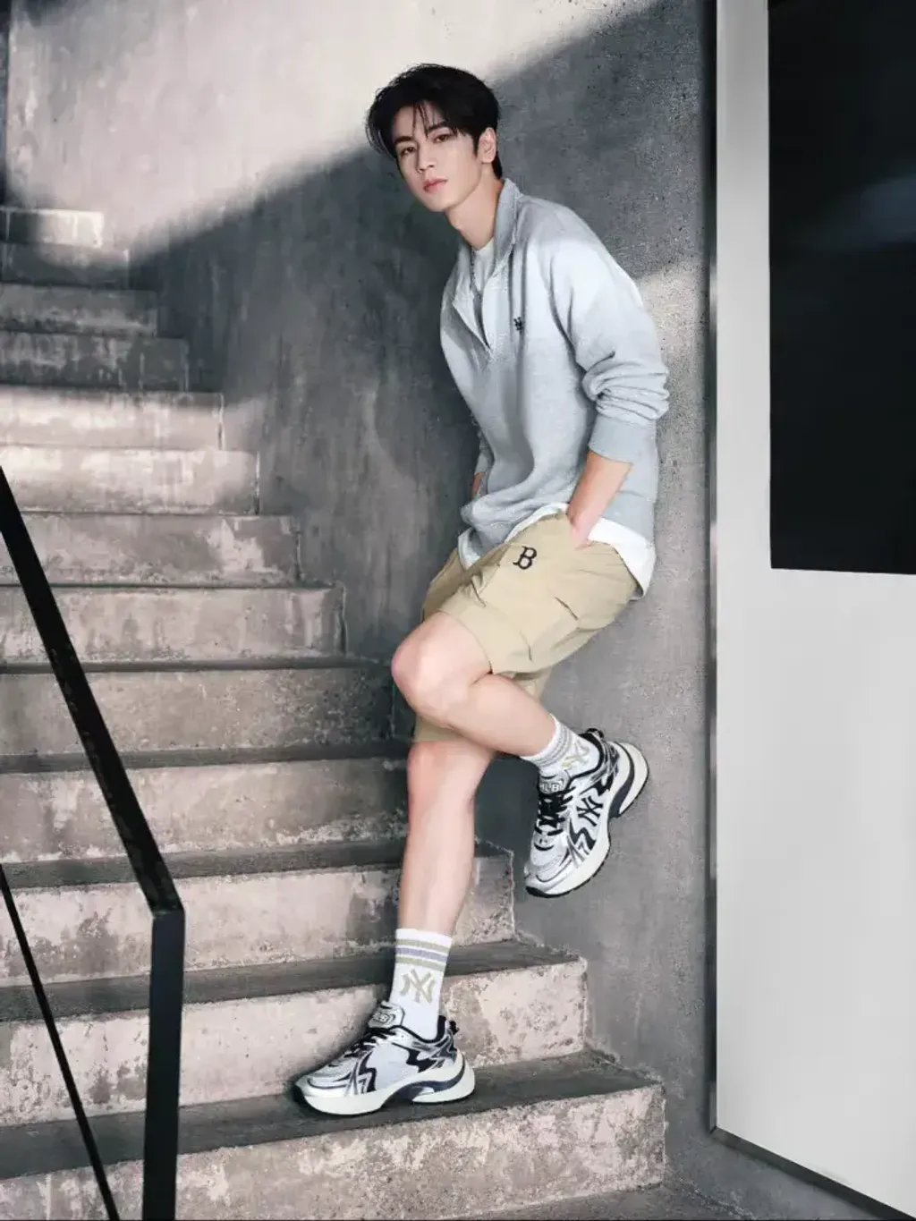 JuzBeauty_JuzBeautyMalaysia_JuzPretty_Authentic_Kbeauty_Malaysia_Skin_Care_Cosmetics_K-Beauty_Health_Care_korean_streetwear_US_Luxury_MLB Curve Runner New York Yankees Shoes 张凌赫同款老爹鞋56