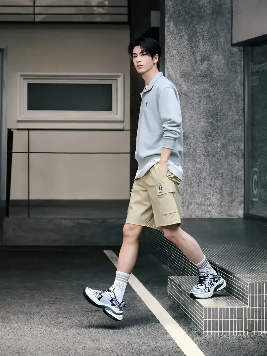 JuzBeauty_JuzBeautyMalaysia_JuzPretty_Authentic_Kbeauty_Malaysia_Skin_Care_Cosmetics_K-Beauty_Health_Care_korean_streetwear_US_Luxury_MLB Curve Runner New York Yankees Shoes 张凌赫同款老爹鞋55