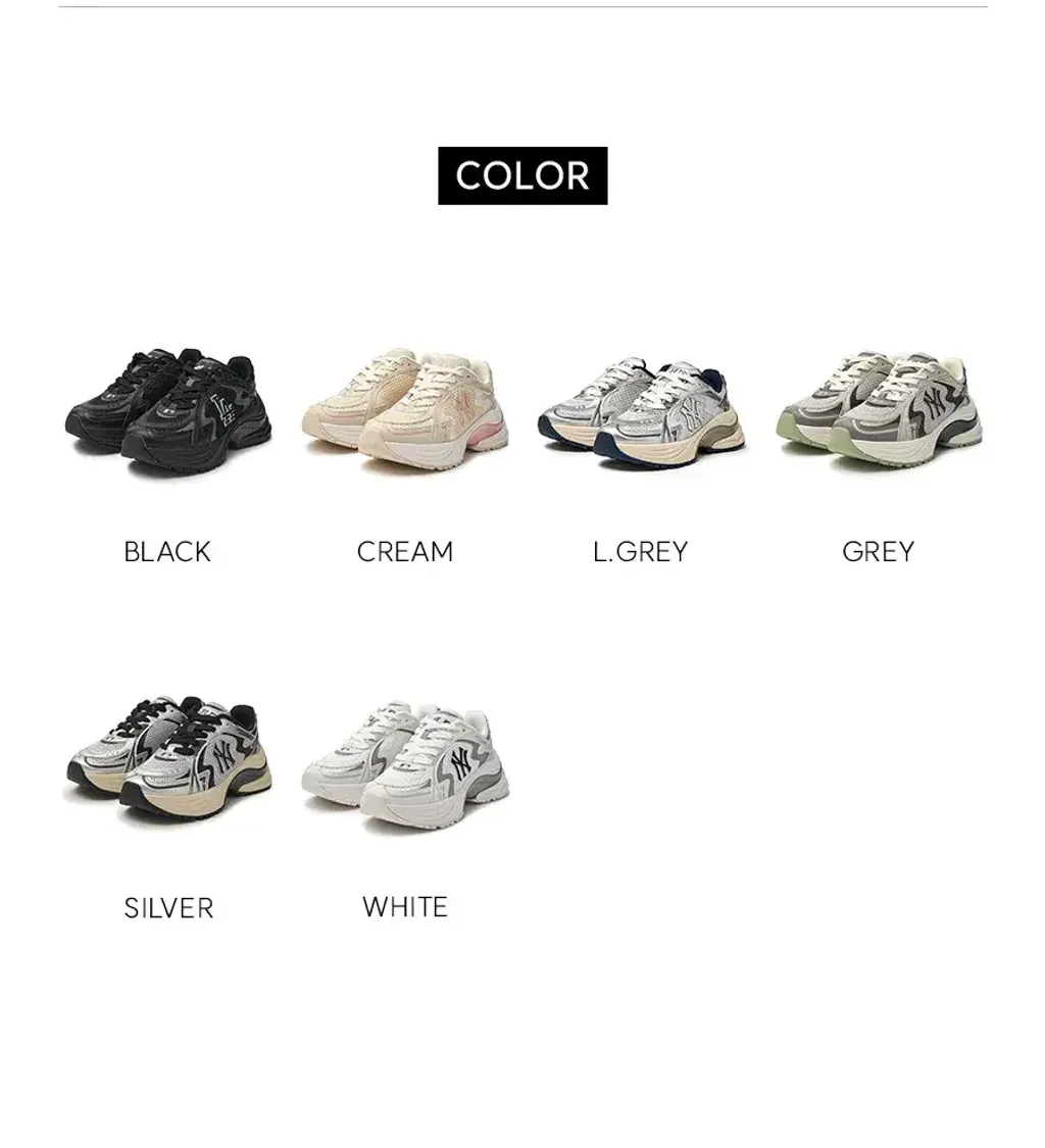 JuzBeauty_JuzBeautyMalaysia_JuzPretty_Authentic_Kbeauty_Malaysia_Skin_Care_Cosmetics_K-Beauty_Health_Care_korean_streetwear_US_Luxury_MLB Curve Runner New York Yankees Shoes 张凌赫同款老爹鞋