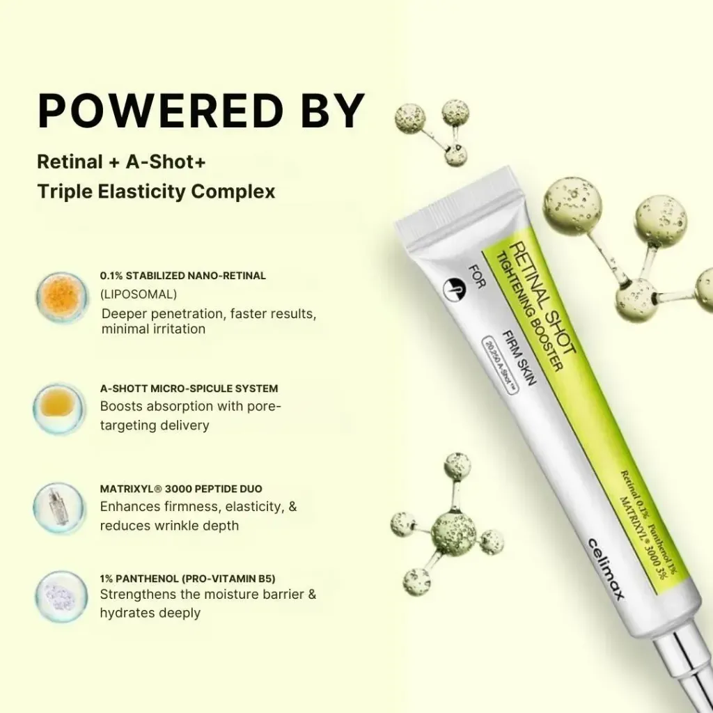 JuzBeauty_JuzBeautyMalaysia_JuzPretty_Authentic_Kbeauty_Malaysia_Skin_Care_Cosmetics_K-beauty_Health_Care_korean_streetwear_CELIMAX The Vita-A Retinal Shot Tightening Booster 维A视黄醛精华3