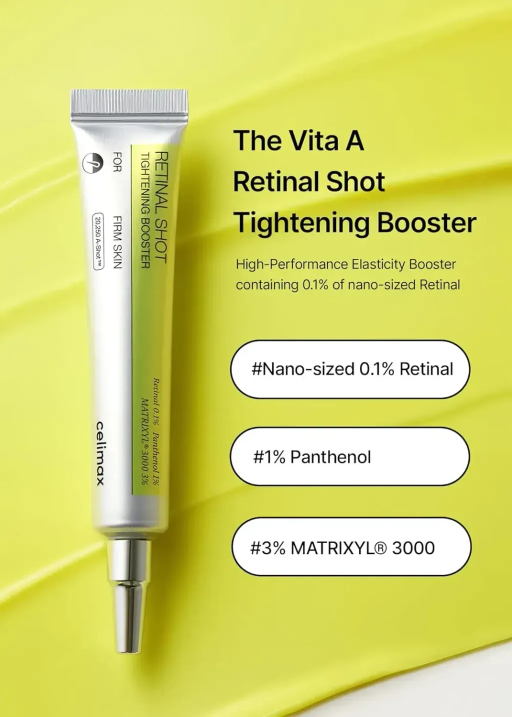 JuzBeauty_JuzBeautyMalaysia_JuzPretty_Authentic_Kbeauty_Malaysia_Skin_Care_Cosmetics_K-beauty_Health_Care_korean_streetwear_CELIMAX The Vita-A Retinal Shot Tightening Booster 维A视黄醛精华20