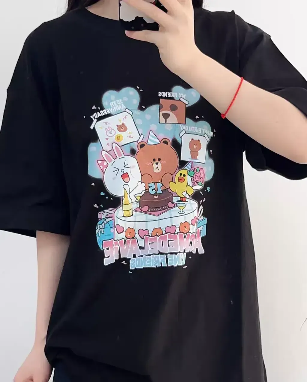 JuzBeauty_JuzBeautyMalaysia_JuzPretty_Authentic_Kbeauty_Malaysia_Skin_Care_Cosmetics_K-Beauty_Health_Care_korean_streetwear_US_Luxury_ADLV x LINE FRIENDS 15th Party Line Friends Short Sleeve T-Shirt Tee 上衣9