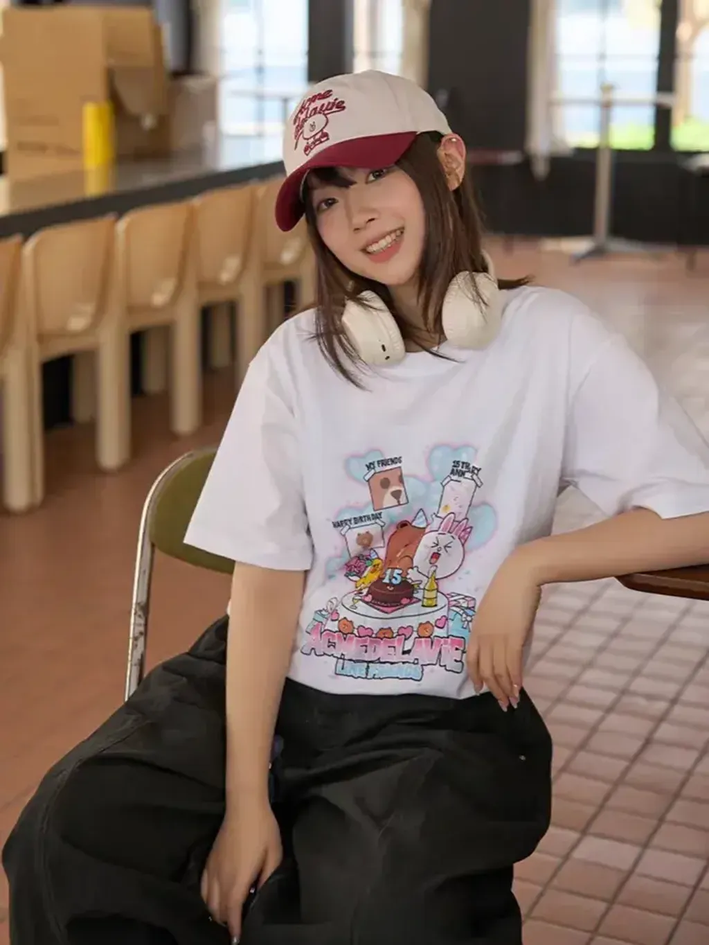 JuzBeauty_JuzBeautyMalaysia_JuzPretty_Authentic_Kbeauty_Malaysia_Skin_Care_Cosmetics_K-Beauty_Health_Care_korean_streetwear_US_Luxury_ADLV x LINE FRIENDS 15th Party Line Friends Short Sleeve T-Shirt Tee 上衣14