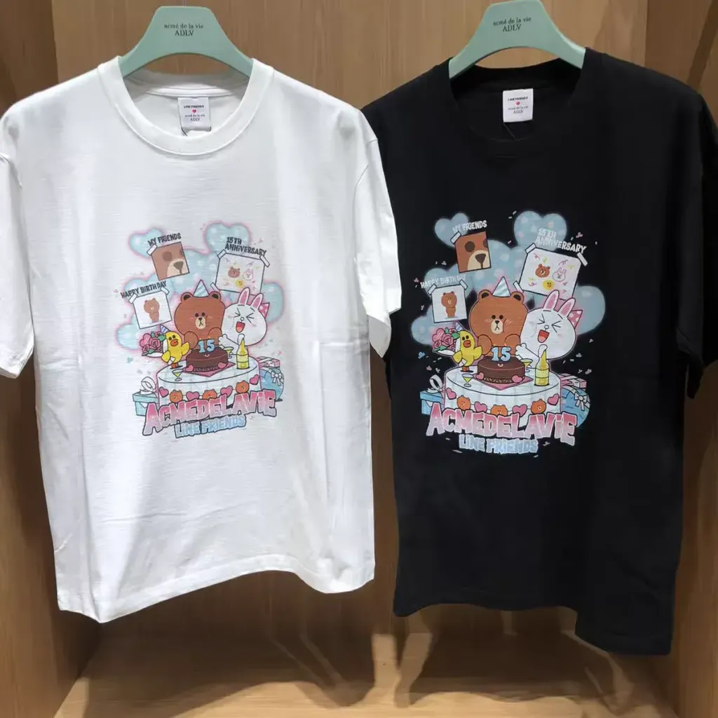 JuzBeauty_JuzBeautyMalaysia_JuzPretty_Authentic_Kbeauty_Malaysia_Skin_Care_Cosmetics_K-Beauty_Health_Care_korean_streetwear_US_Luxury_ADLV x LINE FRIENDS 15th Party Line Friends Short Sleeve T-Shirt Tee 上衣15