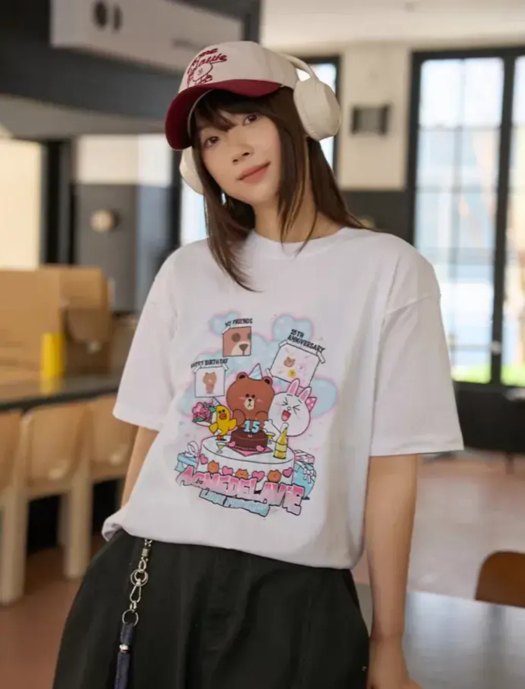 JuzBeauty_JuzBeautyMalaysia_JuzPretty_Authentic_Kbeauty_Malaysia_Skin_Care_Cosmetics_K-Beauty_Health_Care_korean_streetwear_US_Luxury_ADLV x LINE FRIENDS 15th Party Line Friends Short Sleeve T-Shirt Tee 上衣13