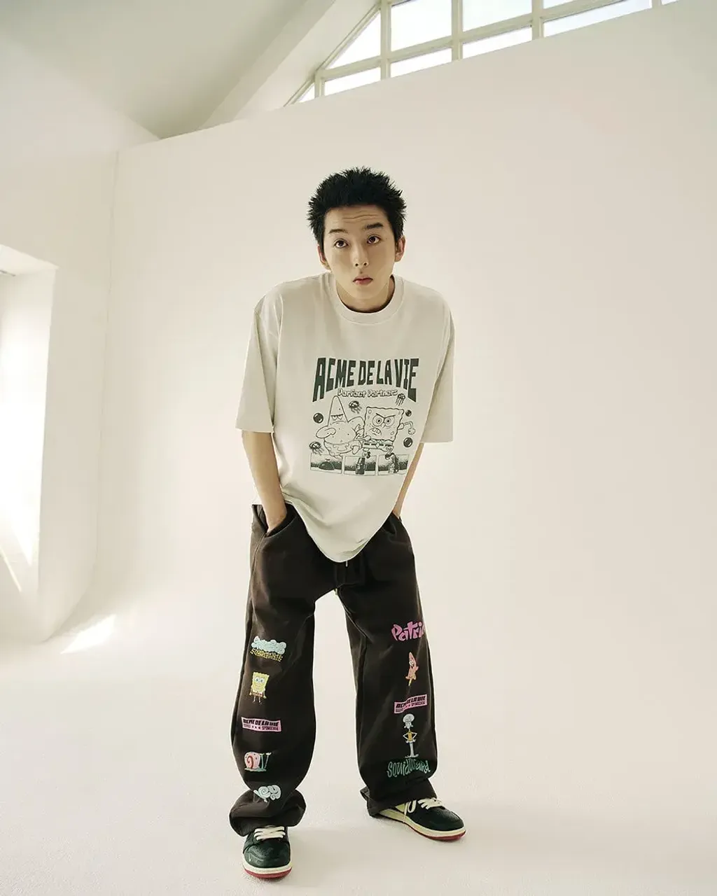 JuzBeauty_JuzBeautyMalaysia_JuzPretty_Authentic_Kbeauty_Malaysia_Skin_Care_Cosmetics_K-Beauty_Health_Care_korean_streetwear_US_Luxury_ADLV x SPONGEBOB Perfect Partner Spongebob Pigment Short Sleeve T-Shirt Tee 上衣3