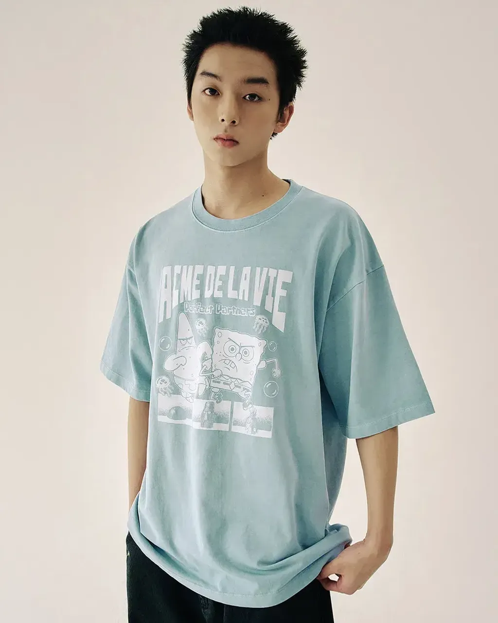 JuzBeauty_JuzBeautyMalaysia_JuzPretty_Authentic_Kbeauty_Malaysia_Skin_Care_Cosmetics_K-Beauty_Health_Care_korean_streetwear_US_Luxury_ADLV x SPONGEBOB Perfect Partner Spongebob Pigment Short Sleeve T-Shirt Tee 上衣7