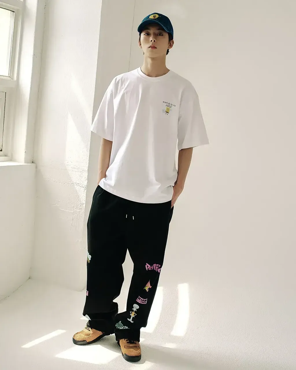 JuzBeauty_JuzBeautyMalaysia_JuzPretty_Authentic_Kbeauty_Malaysia_Skin_Care_Cosmetics_K-Beauty_Health_Care_korean_streetwear_US_Luxury_ADLV x SPONGEBOB Basic Logo Short Sleeve T-Shirt Tee 上衣5