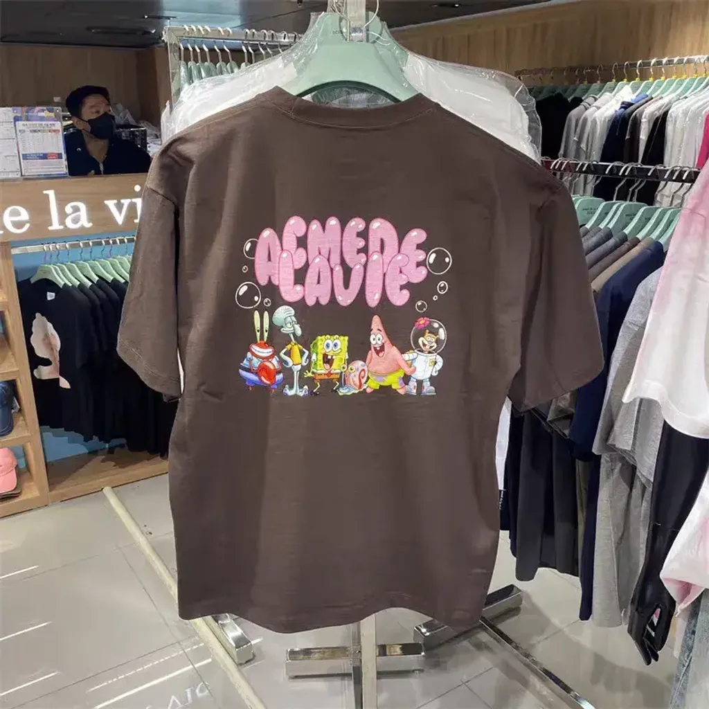 JuzBeauty_JuzBeautyMalaysia_JuzPretty_Authentic_Kbeauty_Malaysia_Skin_Care_Cosmetics_K-Beauty_Health_Care_korean_streetwear_US_Luxury_ADLV x SPONGEBOB Bubble Font Spongebob Short Sleeve T-Shirt Tee 上衣8