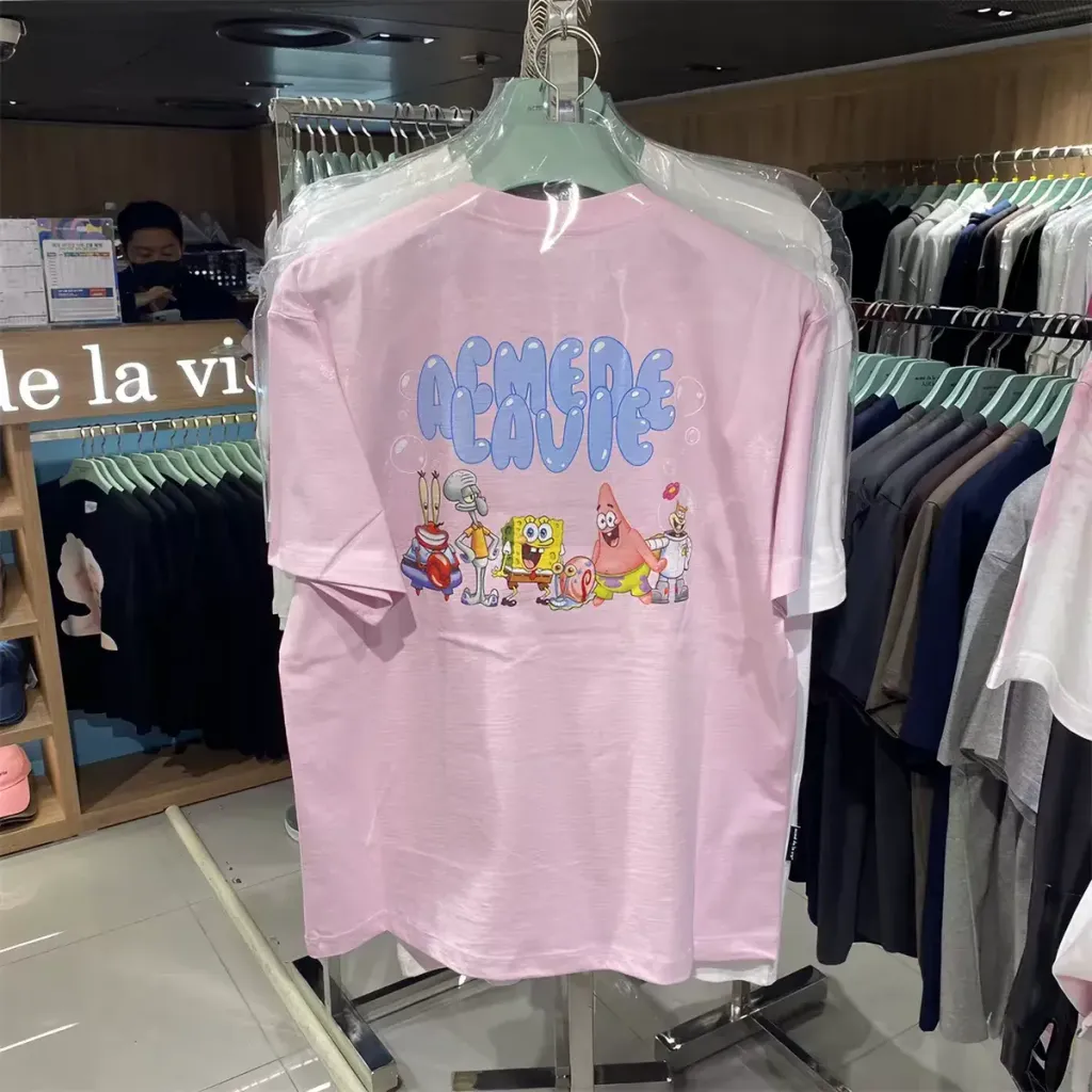 JuzBeauty_JuzBeautyMalaysia_JuzPretty_Authentic_Kbeauty_Malaysia_Skin_Care_Cosmetics_K-Beauty_Health_Care_korean_streetwear_US_Luxury_ADLV x SPONGEBOB Bubble Font Spongebob Short Sleeve T-Shirt Tee 上衣6