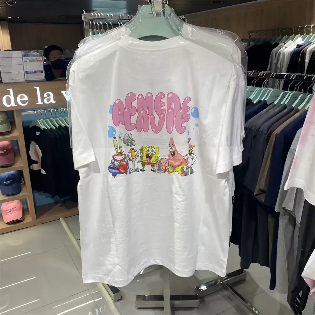 JuzBeauty_JuzBeautyMalaysia_JuzPretty_Authentic_Kbeauty_Malaysia_Skin_Care_Cosmetics_K-Beauty_Health_Care_korean_streetwear_US_Luxury_ADLV x SPONGEBOB Bubble Font Spongebob Short Sleeve T-Shirt Tee 上衣7
