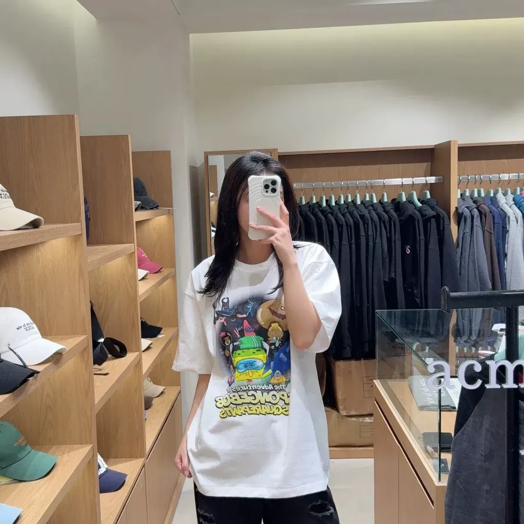 JuzBeauty_JuzBeautyMalaysia_JuzPretty_Authentic_Kbeauty_Malaysia_Skin_Care_Cosmetics_K-Beauty_Health_Care_korean_streetwear_US_Luxury_ADLV x SPONGEBOB The Adventures Of Spongebob Short Sleeve T-Shirt Tee 上衣3