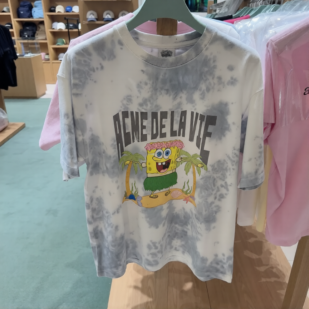 JuzBeauty_JuzBeautyMalaysia_JuzPretty_Authentic_Kbeauty_Malaysia_Skin_Care_Cosmetics_K-Beauty_Health_Care_korean_streetwear_US_Luxury_ADLV x SPONGEBOB Woman Heart Pearl Short Sleeve T-Shirt Tee 女款上衣4