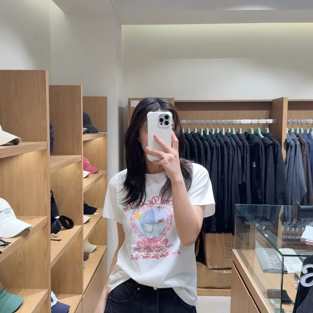 JuzBeauty_JuzBeautyMalaysia_JuzPretty_Authentic_Kbeauty_Malaysia_Skin_Care_Cosmetics_K-Beauty_Health_Care_korean_streetwear_US_Luxury_ADLV x SPONGEBOB Woman Heart Pearl Short Sleeve T-Shirt Tee 女款上衣5