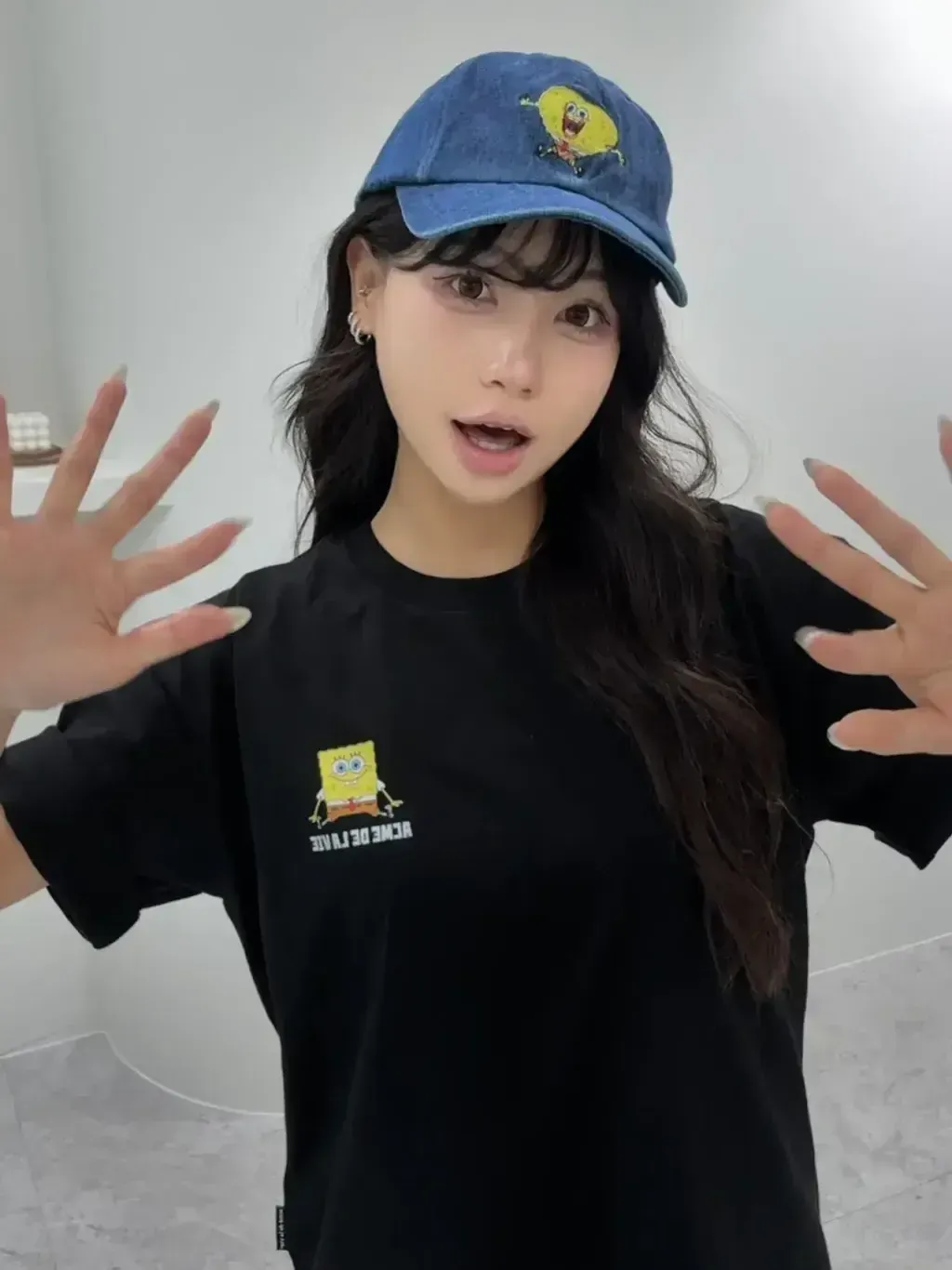 JuzBeauty_JuzBeautyMalaysia_JuzPretty_Authentic_Kbeauty_Malaysia_Skin_Care_Cosmetics_K-Beauty_Health_Care_korean_streetwear_US_Luxury_ADLV x SPONGEBOB Great Denim Ball Cap 帽4