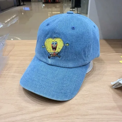 JuzBeauty_JuzBeautyMalaysia_JuzPretty_Authentic_Kbeauty_Malaysia_Skin_Care_Cosmetics_K-Beauty_Health_Care_korean_streetwear_US_Luxury_ADLV x SPONGEBOB Great Denim Ball Cap 帽2