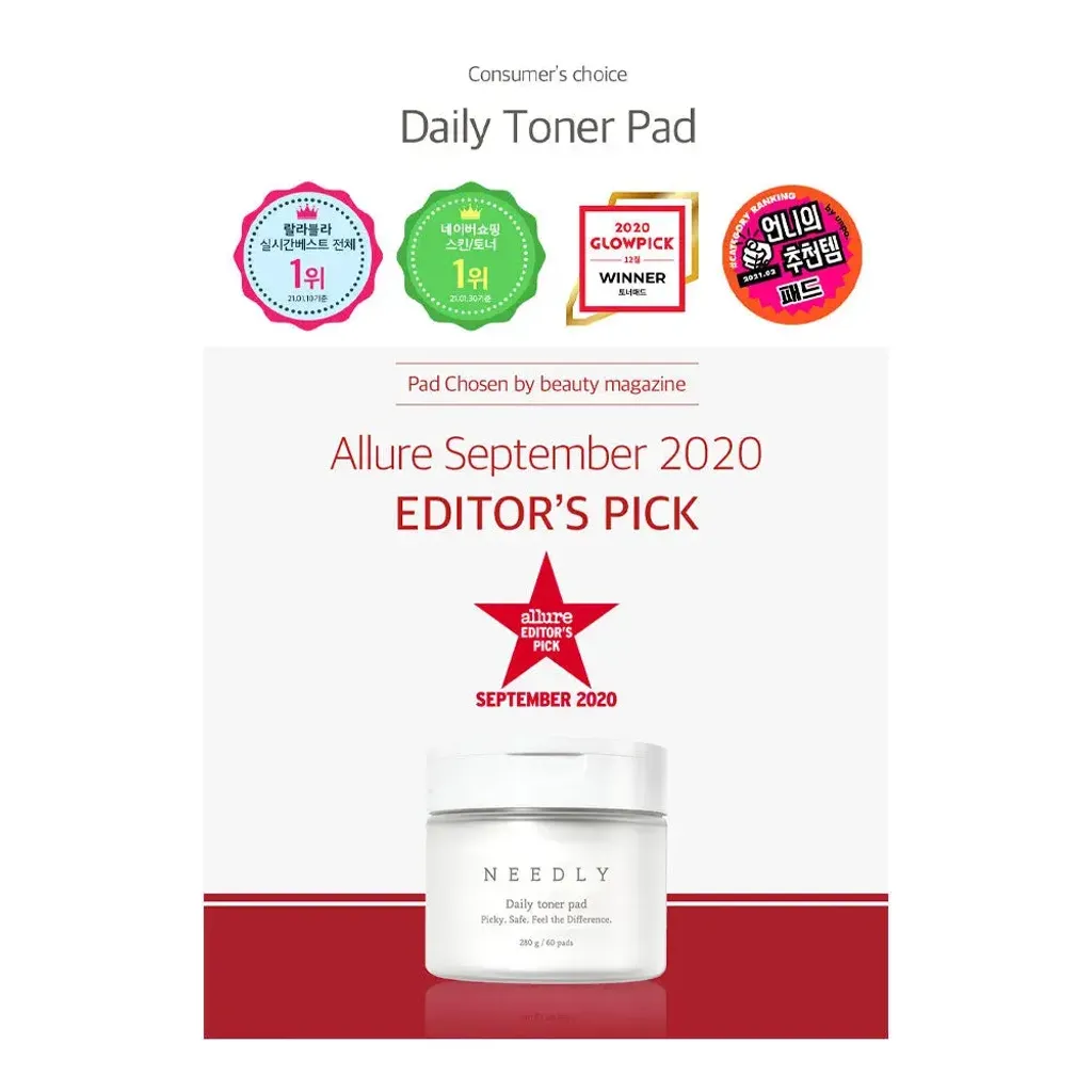 JuzBeauty_JuzBeautyMalaysia_JuzPretty_Authentic_Kbeauty_Malaysia_Skin_Care_Cosmetics_K-beauty_Health_Care_korean_streetwear_NEEDLY Daily Toner Pad 毛孔角质调理爽肤棉10
