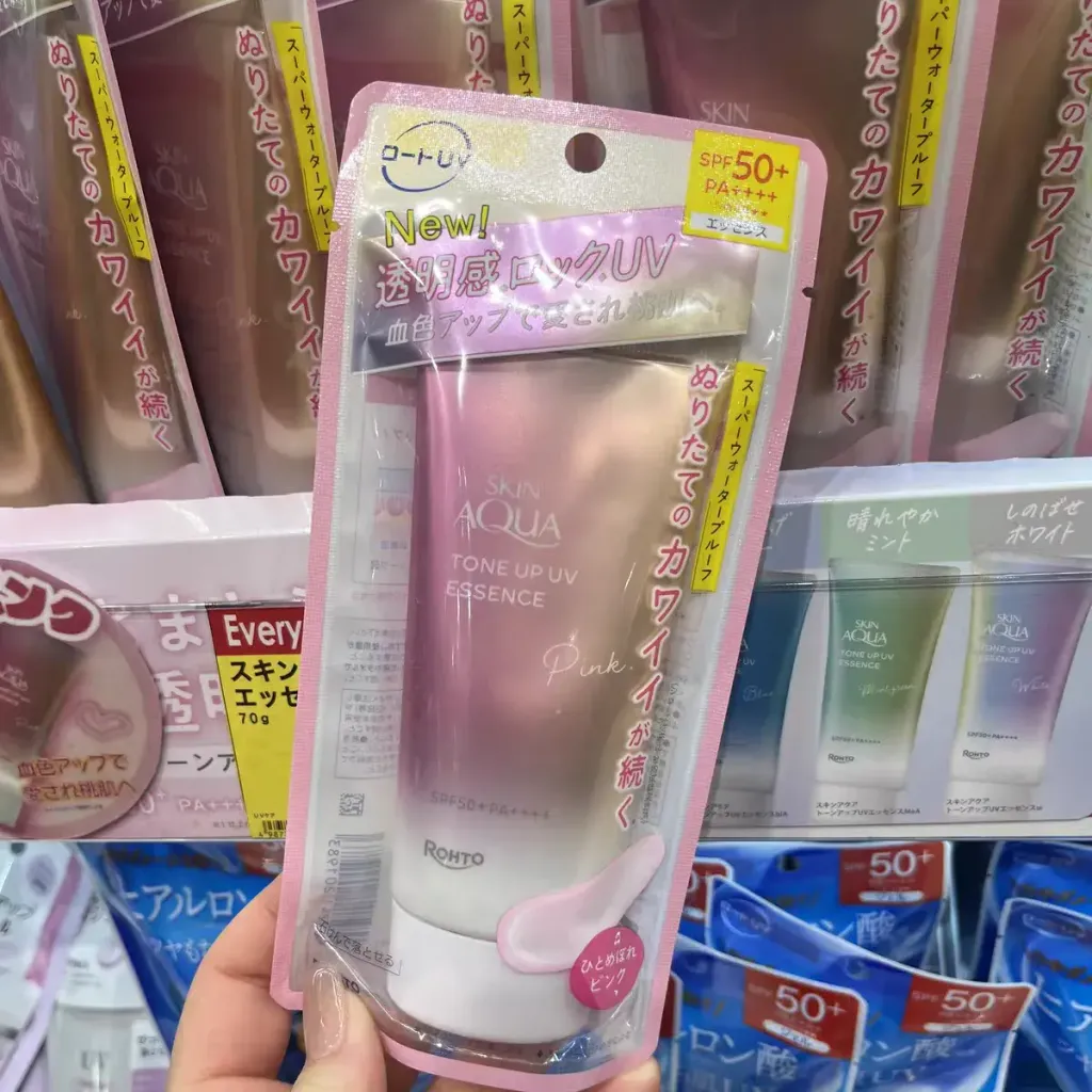 JuzBeauty_JuzBeautyMalaysia_JuzPretty_Authentic_Kbeauty_Malaysia_Skin_Care_Cosmetics_K-beauty_Health_Care_korean_streetwear_ROHTO SKIN AQUA Tone Up UV Essence Sunscreen 多色调色防晒4