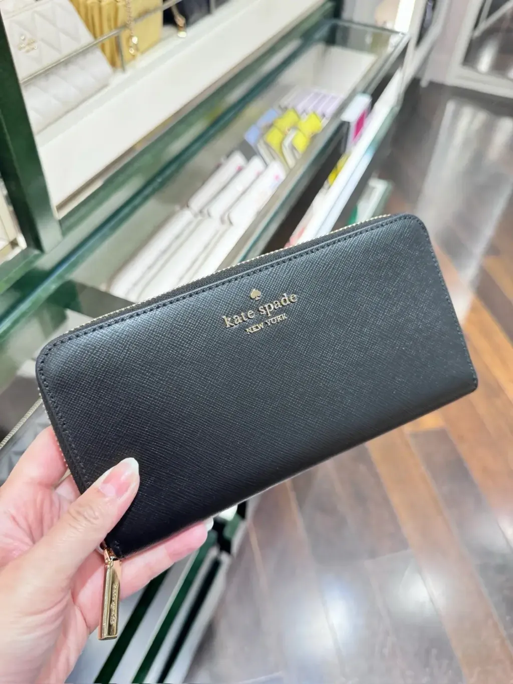 JuzBeauty_JuzBeautyMalaysia_JuzPretty_Authentic_Kbeauty_Malaysia_Skin_Care_Cosmetics_K-Beauty_Health_Care_korean_streetwear_US_Luxury_KATE SPADE KN776 Madison Zip Continental Wallet In Black 长钱包5