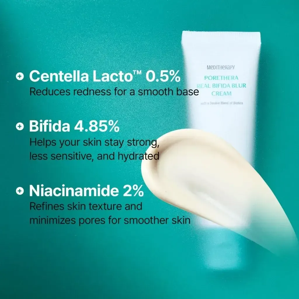 JuzBeauty_JuzBeautyMalaysia_JuzPretty_Authentic_Kbeauty_Malaysia_Skin_Care_Cosmetics_K-beauty_Health_Care_korean_streetwear_MEDITHERAPY Porethera Real Bifida Blur Cream 微毛孔益生菌磨皮素颜霜18
