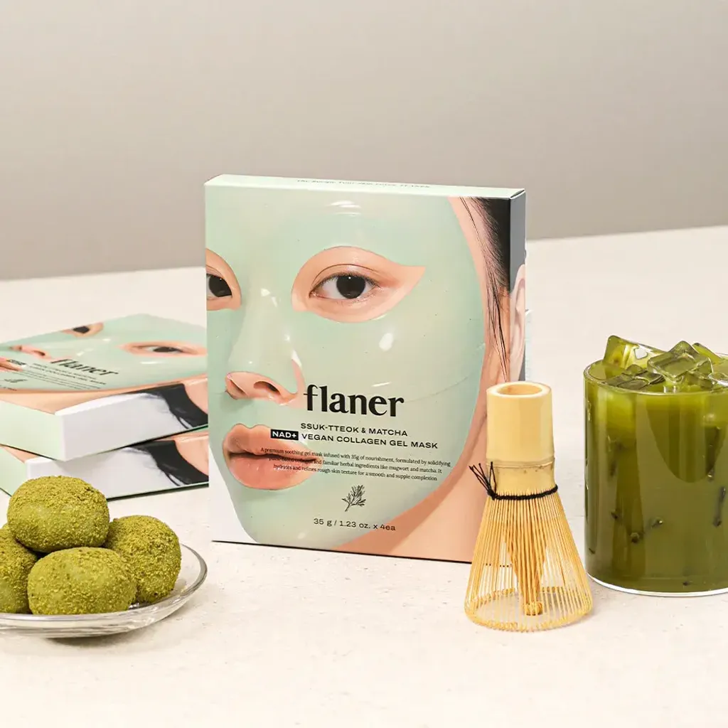 JuzBeauty_JuzBeautyMalaysia_JuzPretty_Authentic_Kbeauty_Malaysia_Skin_Care_Cosmetics_K-beauty_Health_Care_korean_streetwear_FLANER Ssuk-tteok & Matcha NAD Vegan Collagen Gel Mask 艾草抹茶年糕NAD纯素胶原凝胶面膜9