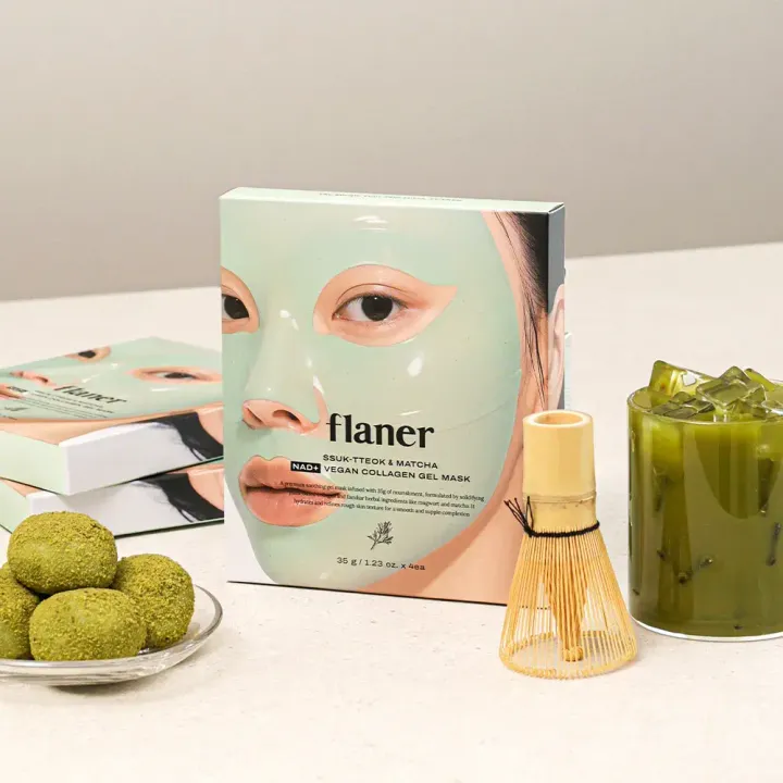 JuzBeauty_JuzBeautyMalaysia_JuzPretty_Authentic_Kbeauty_Malaysia_Skin_Care_Cosmetics_K-beauty_Health_Care_korean_streetwear_FLANER Ssuk-tteok & Matcha NAD Vegan Collagen Gel Mask 艾草抹茶年糕NAD纯素胶原凝胶面膜9