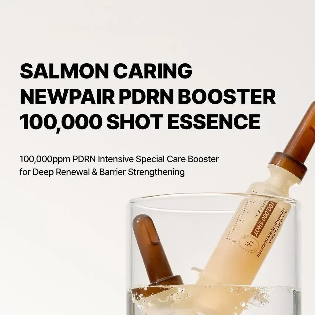 JuzBeauty_JuzBeautyMalaysia_JuzPretty_Authentic_Kbeauty_Malaysia_Skin_Care_Cosmetics_K-beauty_Health_Care_korean_streetwear_HEVEBLUE Salmon Caring Newpair PDRN Booster 100,000 Shot Essence 三文鱼修护100000shot强效安瓶1
