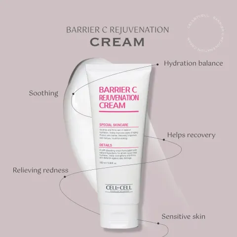 JuzBeauty_JuzBeautyMalaysia_JuzPretty_Authentic_Kbeauty_Malaysia_Skin_Care_Cosmetics_K-beauty_Health_Care_korean_streetwear_CELLBYCELL Barrier C Rejuvenation Cream 屏障修护焕活面霜2