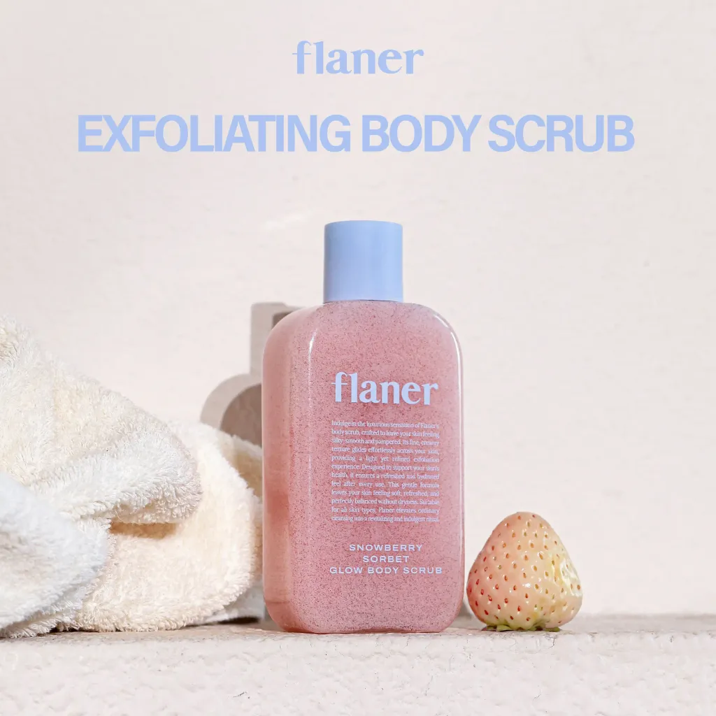 JuzBeauty_JuzBeautyMalaysia_JuzPretty_Authentic_Kbeauty_Malaysia_Skin_Care_Cosmetics_K-beauty_Health_Care_korean_streetwear_FLANER Snowberry Sorbet Glow Body Scrub 雪莓微光焕肤泡沫身体磨砂膏9