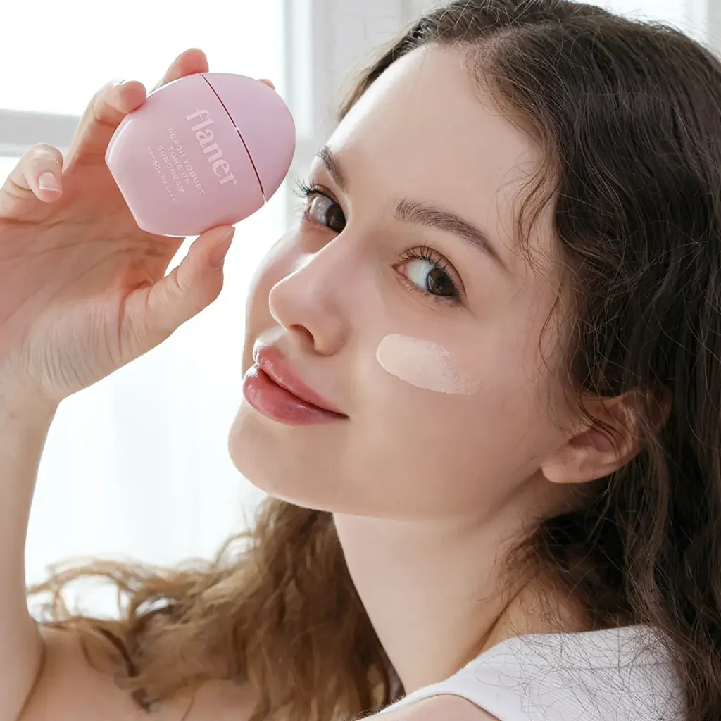 JuzBeauty_JuzBeautyMalaysia_JuzPretty_Authentic_Kbeauty_Malaysia_Skin_Care_Cosmetics_K-beauty_Health_Care_korean_streetwear_FLANER Peach Yogurt Tone Up Suncream 水蜜桃酸奶提亮防晒霜6