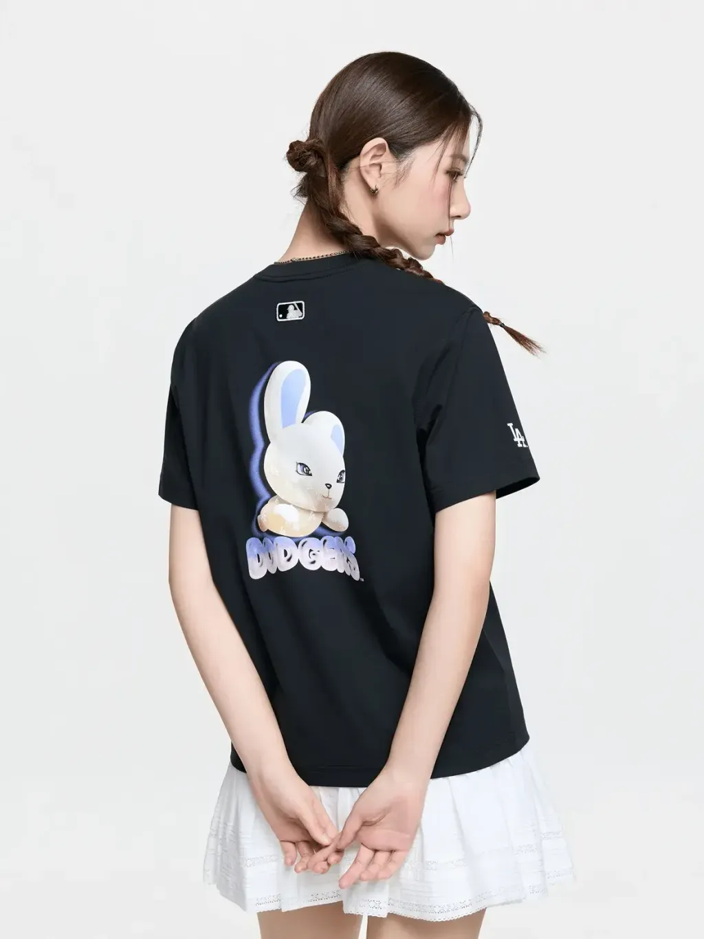 JuzBeauty_JuzBeautyMalaysia_JuzPretty_Authentic_Kbeauty_Malaysia_Skin_Care_Cosmetics_K-beauty_Health_Care_korean_streetwear_MLB Bunny Back Graphic Oversized Short Sleeve T-Shirt Tee 3ATSN7163 上衣5