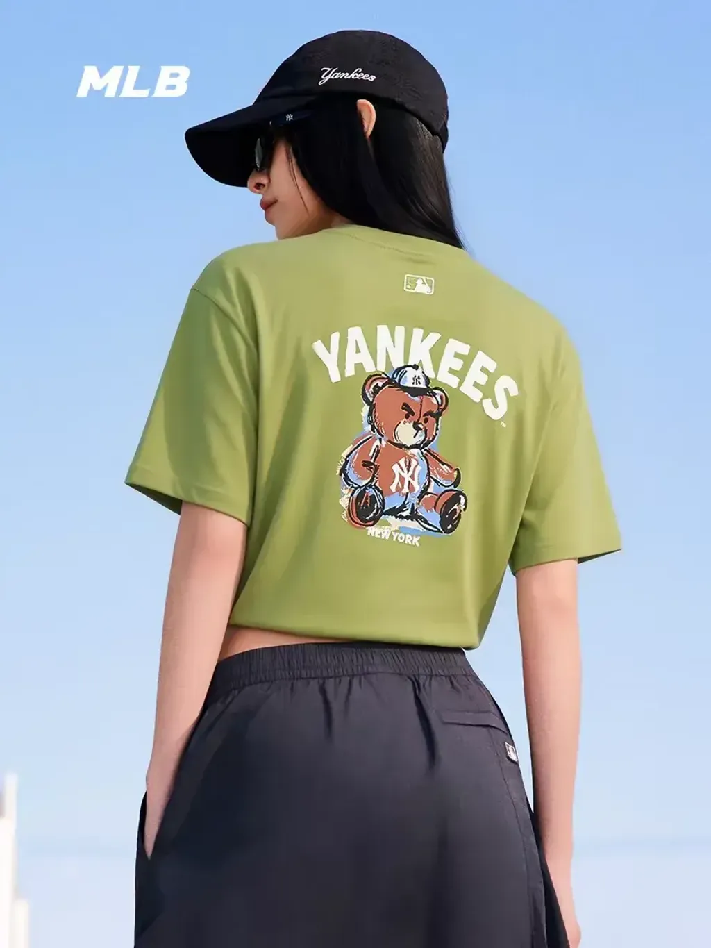 JuzBeauty_JuzBeautyMalaysia_JuzPretty_Authentic_Kbeauty_Malaysia_Skin_Care_Cosmetics_K-beauty_Health_Care_korean_streetwear_MLB Mega Bear Back Graphic Over Fit T-Shirt Tee 3ATSN7163 上衣5