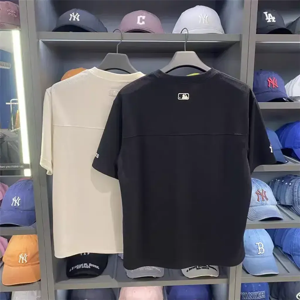 JuzBeauty_JuzBeautyMalaysia_JuzPretty_Authentic_Kbeauty_Malaysia_Skin_Care_Cosmetics_K-beauty_Health_Care_korean_streetwear_MLB Sportive Mesh Letter Graphic T-Shirt Tee 3ATSV0563 上衣3