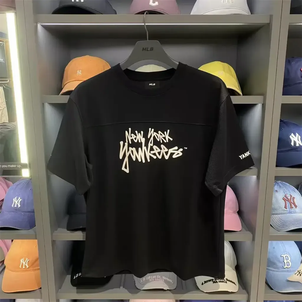 JuzBeauty_JuzBeautyMalaysia_JuzPretty_Authentic_Kbeauty_Malaysia_Skin_Care_Cosmetics_K-beauty_Health_Care_korean_streetwear_MLB Sportive Mesh Letter Graphic T-Shirt Tee 3ATSV0563 上衣4