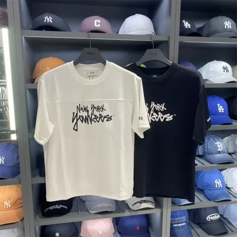 JuzBeauty_JuzBeautyMalaysia_JuzPretty_Authentic_Kbeauty_Malaysia_Skin_Care_Cosmetics_K-beauty_Health_Care_korean_streetwear_MLB Sportive Mesh Letter Graphic T-Shirt Tee 3ATSV0563 上衣5