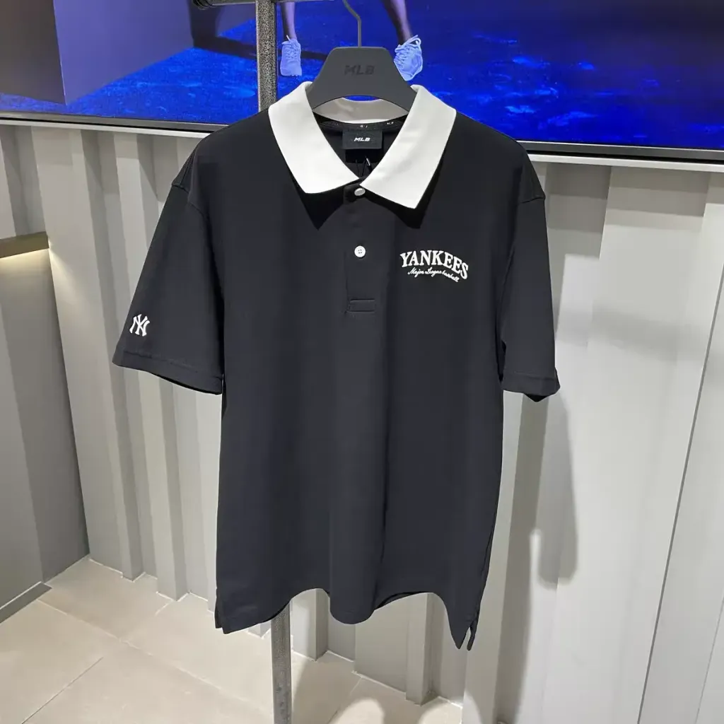 JuzBeauty_JuzBeautyMalaysia_JuzPretty_Authentic_Kbeauty_Malaysia_Skin_Care_Cosmetics_K-beauty_Health_Care_korean_streetwear_MLB Basic Small Letter Comfortable Fit Polo T-Shirt Tee 3APQB0263 上衣5