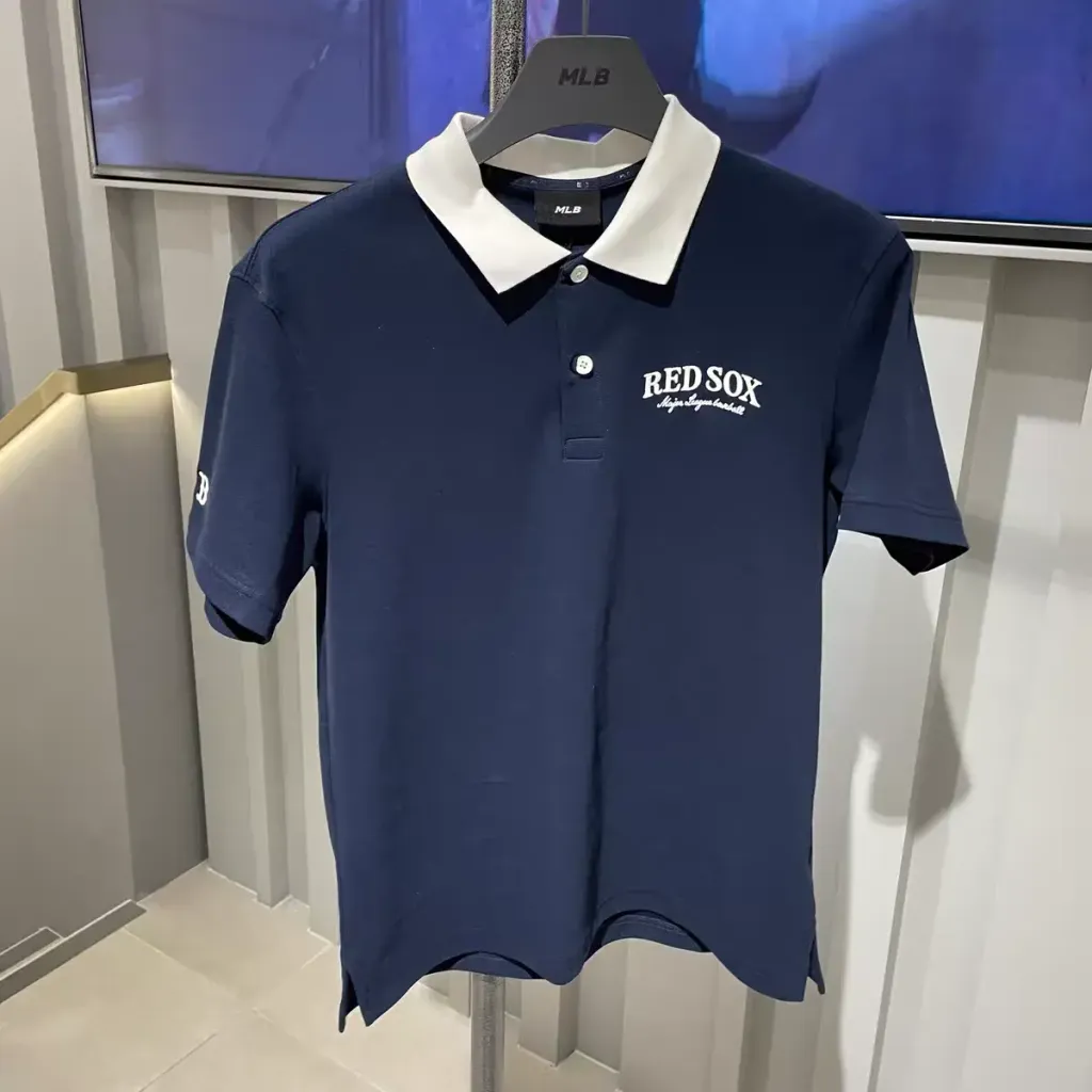 JuzBeauty_JuzBeautyMalaysia_JuzPretty_Authentic_Kbeauty_Malaysia_Skin_Care_Cosmetics_K-beauty_Health_Care_korean_streetwear_MLB Basic Small Letter Comfortable Fit Polo T-Shirt Tee 3APQB0263 上衣4