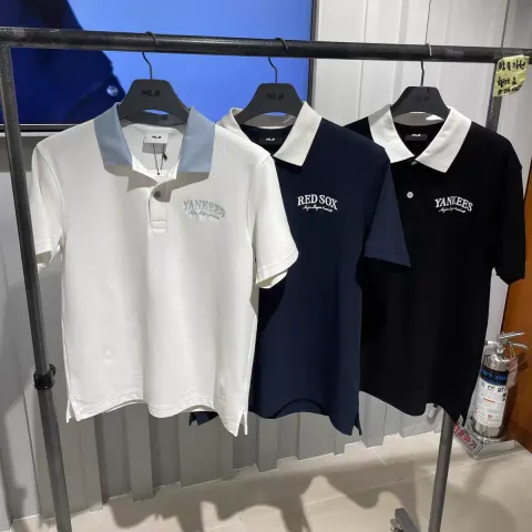 JuzBeauty_JuzBeautyMalaysia_JuzPretty_Authentic_Kbeauty_Malaysia_Skin_Care_Cosmetics_K-beauty_Health_Care_korean_streetwear_MLB Basic Small Letter Comfortable Fit Polo T-Shirt Tee 3APQB0263 上衣2