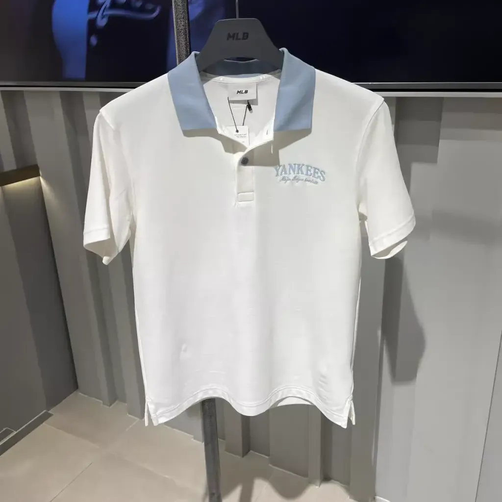 JuzBeauty_JuzBeautyMalaysia_JuzPretty_Authentic_Kbeauty_Malaysia_Skin_Care_Cosmetics_K-beauty_Health_Care_korean_streetwear_MLB Basic Small Letter Comfortable Fit Polo T-Shirt Tee 3APQB0263 上衣3