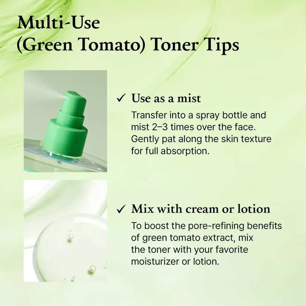 JuzBeauty_JuzBeautyMalaysia_JuzPretty_Authentic_Kbeauty_Malaysia_Skin_Care_Cosmetics_K-beauty_Health_Care_korean_streetwear_FULLY Green Tomato Toner 绿番茄爽肤水6