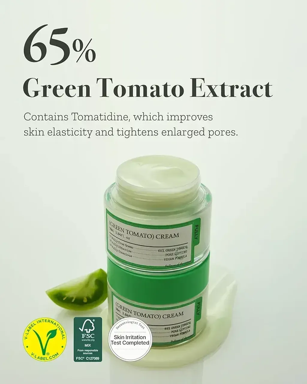 JuzBeauty_JuzBeautyMalaysia_JuzPretty_Authentic_Kbeauty_Malaysia_Skin_Care_Cosmetics_K-beauty_Health_Care_korean_streetwear_FULLY Green Tomato Cream 绿番茄面霜2