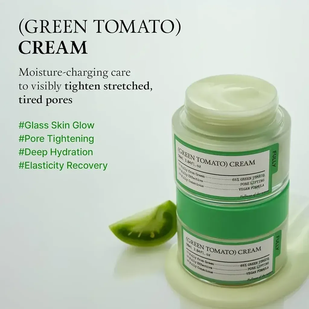 JuzBeauty_JuzBeautyMalaysia_JuzPretty_Authentic_Kbeauty_Malaysia_Skin_Care_Cosmetics_K-beauty_Health_Care_korean_streetwear_FULLY Green Tomato Cream 绿番茄面霜3