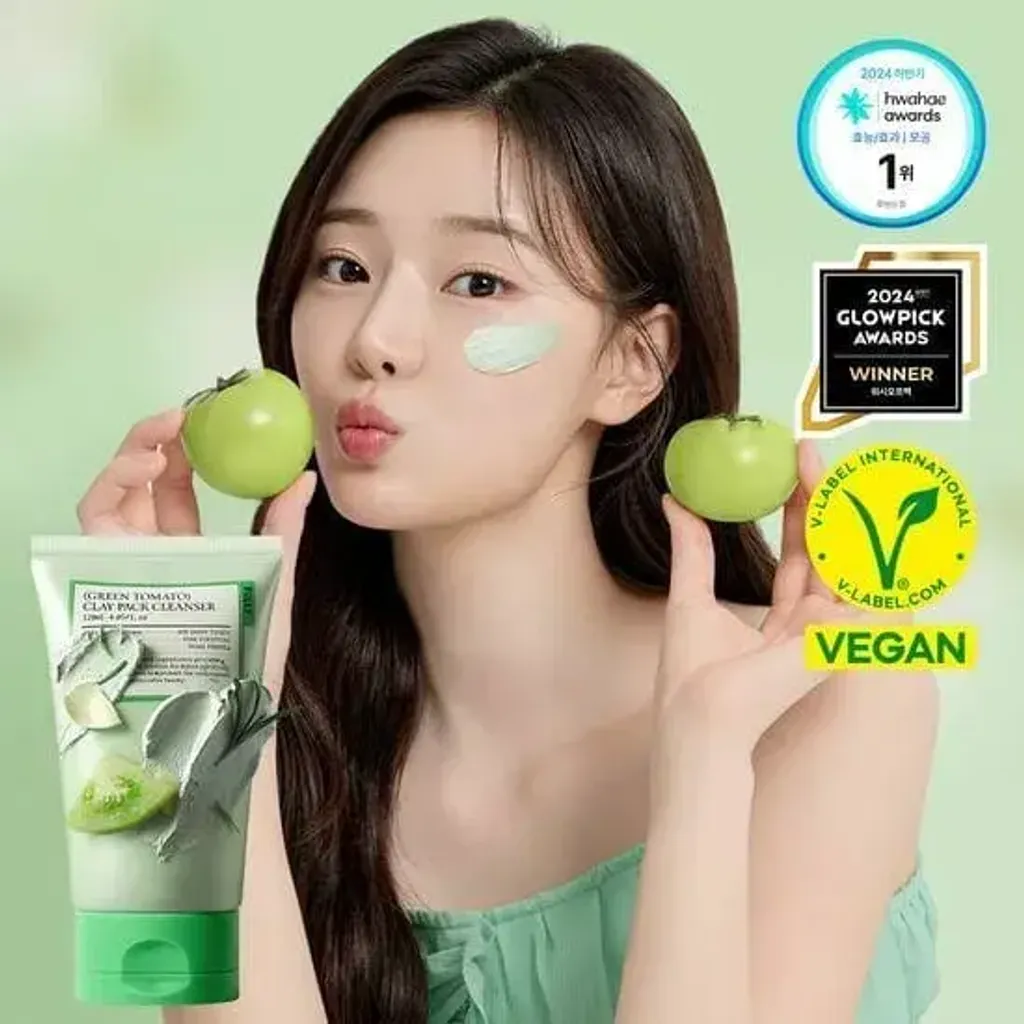 JuzBeauty_JuzBeautyMalaysia_JuzPretty_Authentic_Kbeauty_Malaysia_Skin_Care_Cosmetics_K-beauty_Health_Care_korean_streetwear_FULLY Green Tomato Clay Pack Cleanser 绿番茄洁肤泥膜3