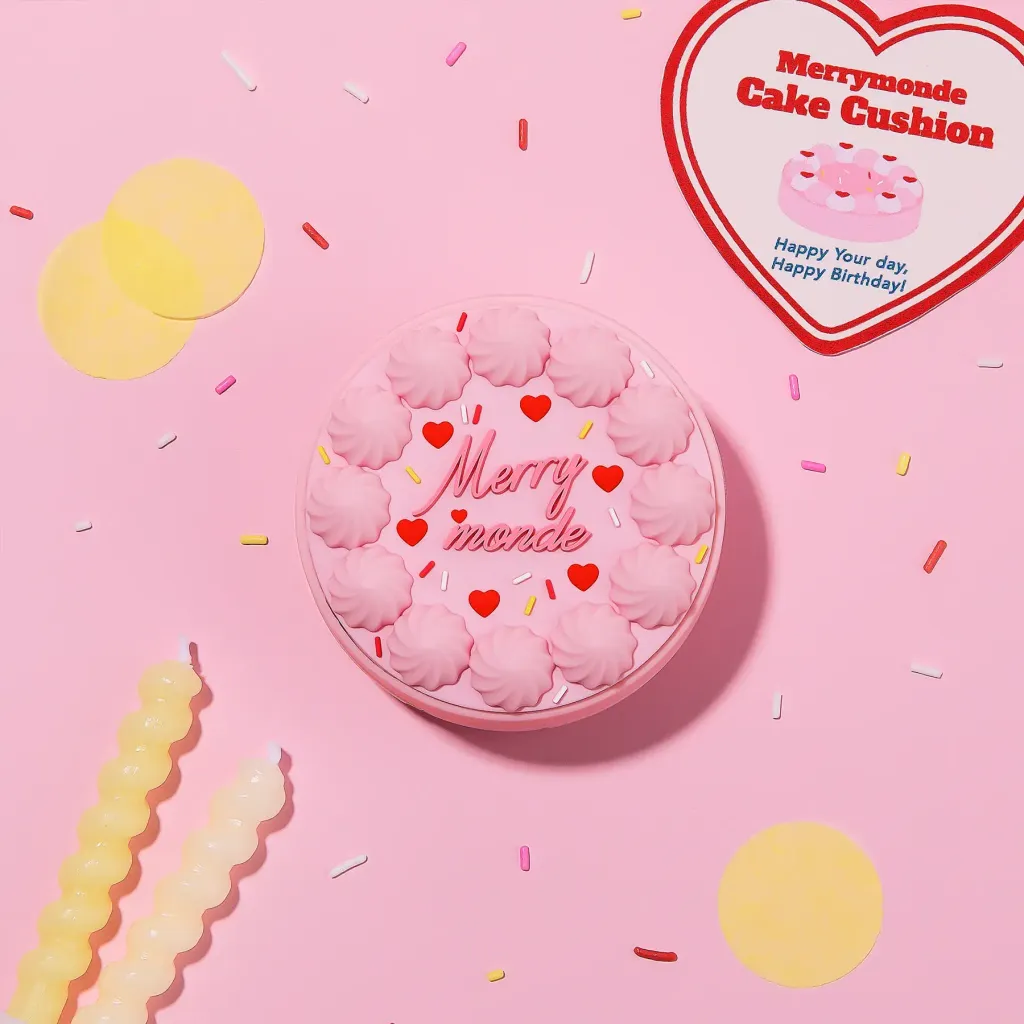 JuzBeauty_JuzBeautyMalaysia_JuzPretty_Authentic_Kbeauty_Malaysia_Skin_Care_Cosmetics_K-beauty_Health_Care_korean_streetwear_MERRY MONDE Happy Your Day Cushion Set 小蛋糕气垫1