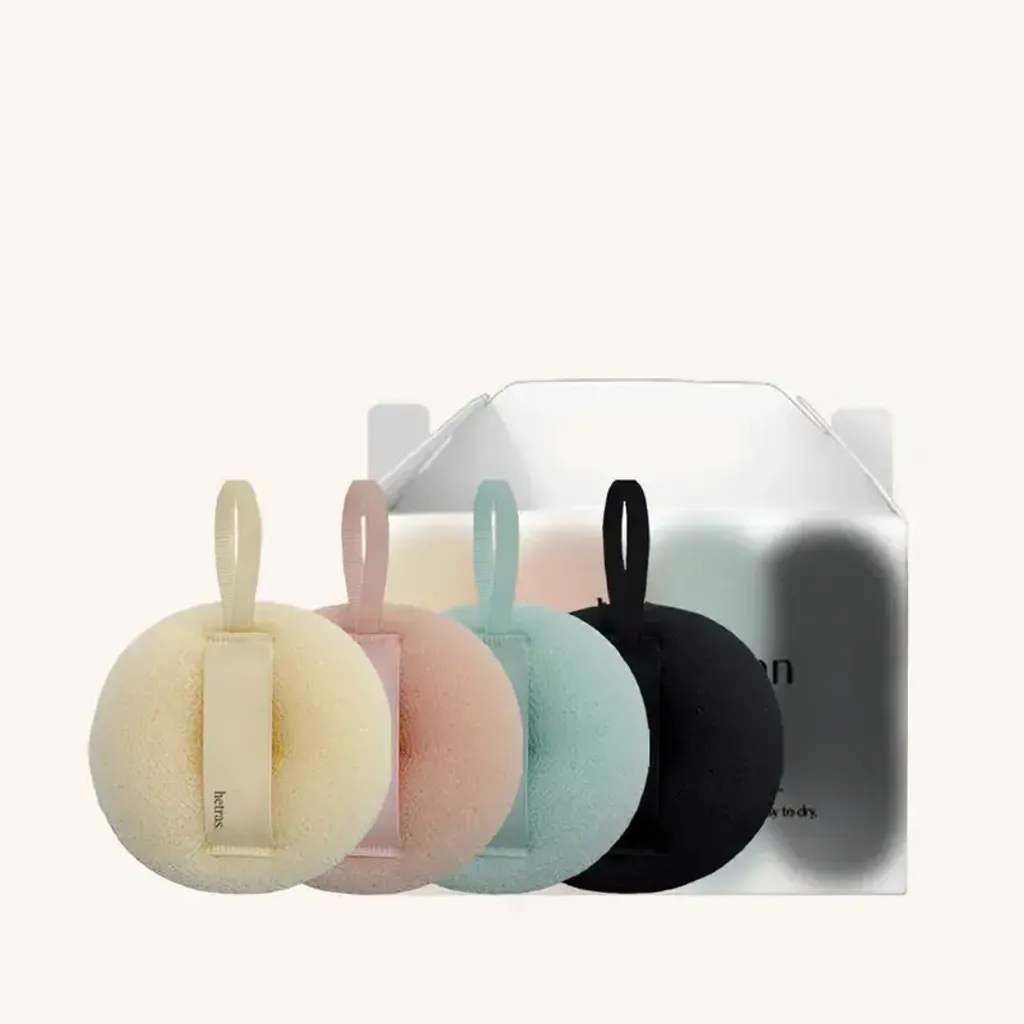 JuzBeauty_JuzBeautyMalaysia_JuzPretty_Authentic_Kbeauty_Malaysia_Skin_Care_Cosmetics_K-beauty_Health_Care_korean_streetwear_HETRAS New Deep Clean Shower Ball 4-Piece Gift Set 沐浴球套组4粒装1