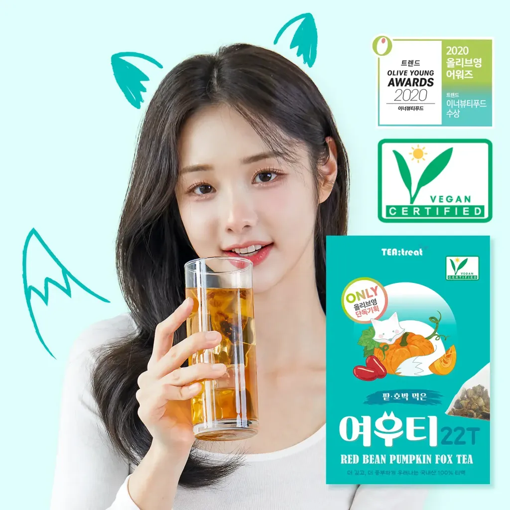 JuzBeauty_JuzBeautyMalaysia_JuzPretty_Authentic_Kbeauty_Malaysia_Skin_Care_Cosmetics_K-beauty_Health_Care_korean_streetwear_TEAtreat Red Bean Pumpkin Fox Tea 狐狸茶2
