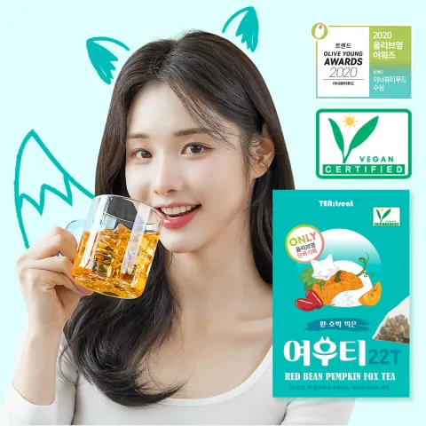 JuzBeauty_JuzBeautyMalaysia_JuzPretty_Authentic_Kbeauty_Malaysia_Skin_Care_Cosmetics_K-beauty_Health_Care_korean_streetwear_TEAtreat Red Bean Pumpkin Fox Tea 狐狸茶1