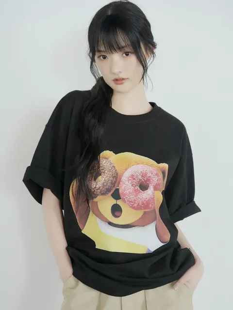 JuzBeauty_JuzBeautyMalaysia_JuzPretty_Authentic_Kbeauty_Malaysia_Skin_Care_Cosmetics_K-beauty_Health_Care_korean_streetwear_ADLV AC Bear Donut Baby Face Short Sleeve T-Shirt Tee 上衣6