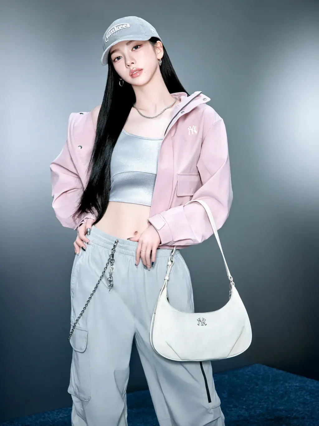 JuzBeauty_JuzBeautyMalaysia_JuzPretty_Authentic_Kbeauty_Malaysia_Skin_Care_Cosmetics_K-beauty_Health_Care_korean_streetwear_MLB 3ABQVN16N Basic Vintage Nylon Hobo Bag 腋下包7