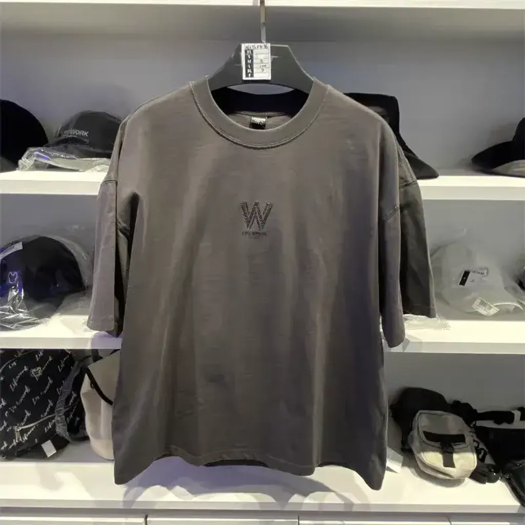 JuzBeauty-JuzBeautyMalaysia-JuzPretty-Authentic-Kbeauty-Malaysia-Skin-Care-Cosmetics-K-beauty-Health-Care-LIFEWORK Unisex Vintage Washed W Logo  Short Sleeve T-Shirt Tee LW262TS114 上衣1